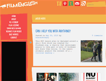 Tablet Screenshot of film-english.com